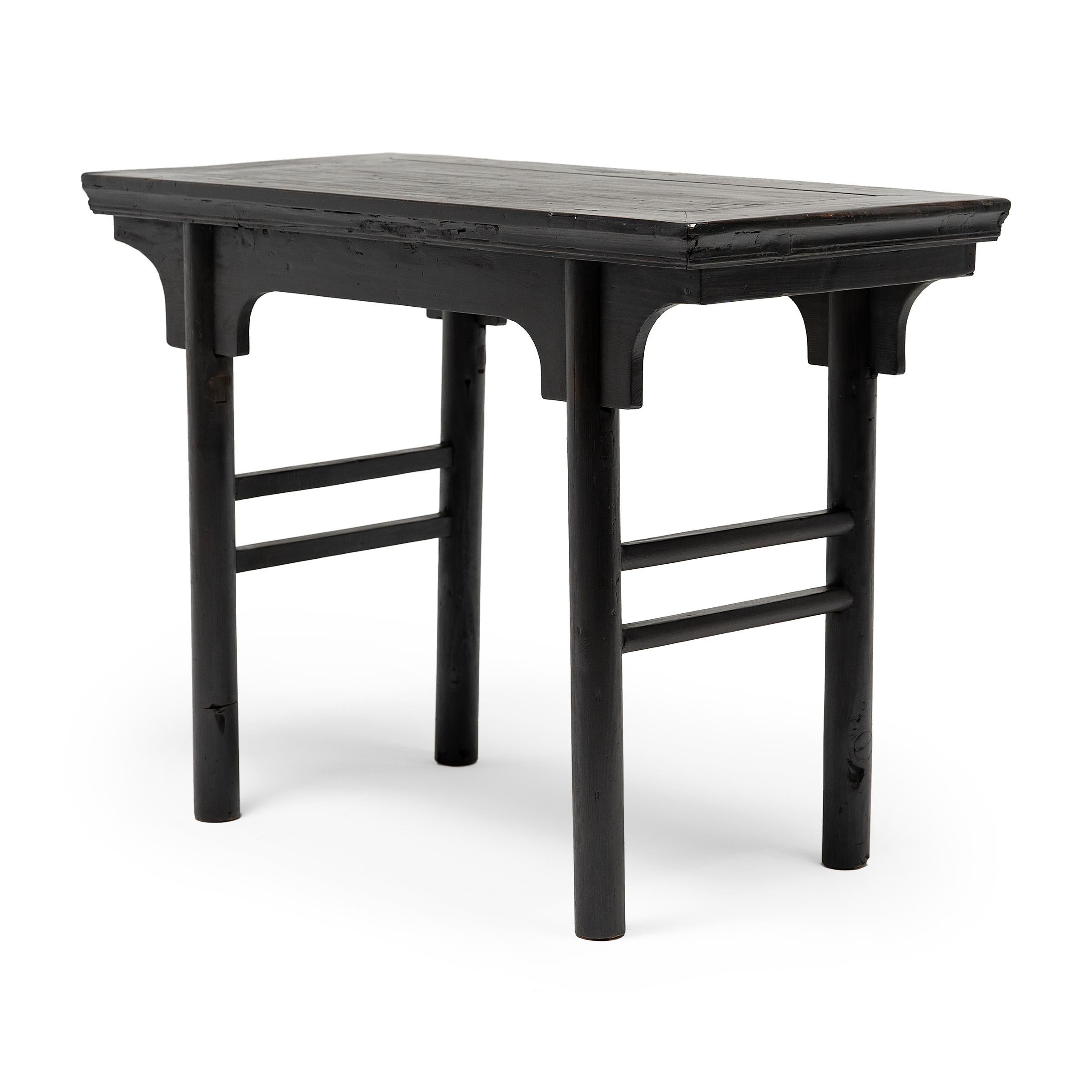 Qing Chinese Black Lacquer Wine Table, c. 1900 For Sale