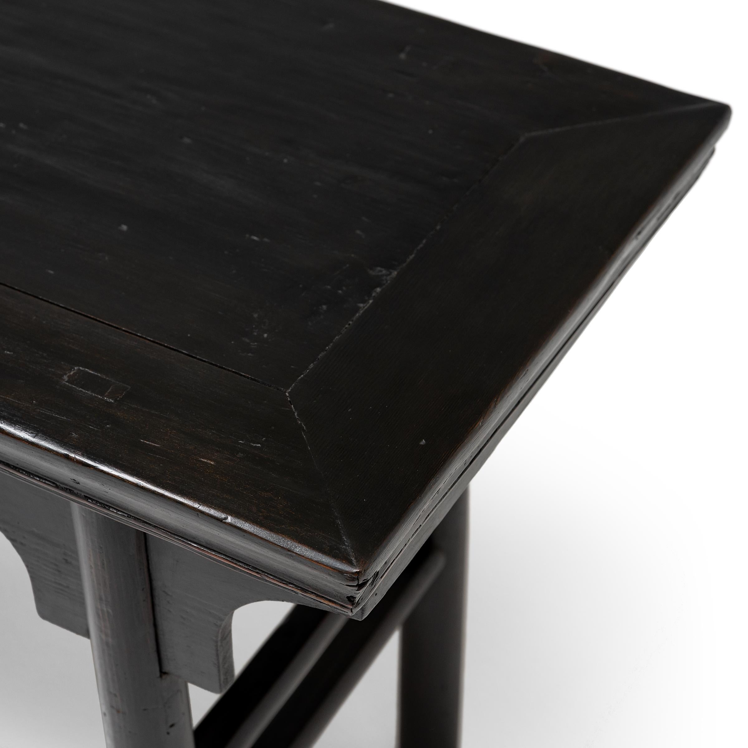 20th Century Chinese Black Lacquer Wine Table, c. 1900 For Sale