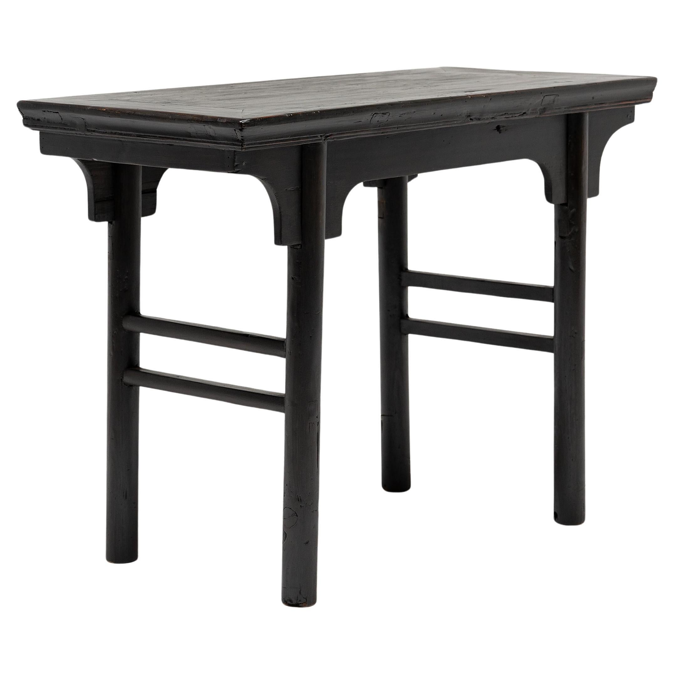 Chinese Black Lacquer Wine Table, c. 1900 For Sale