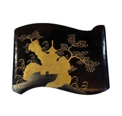 Chinese Black Lacquer Work Box