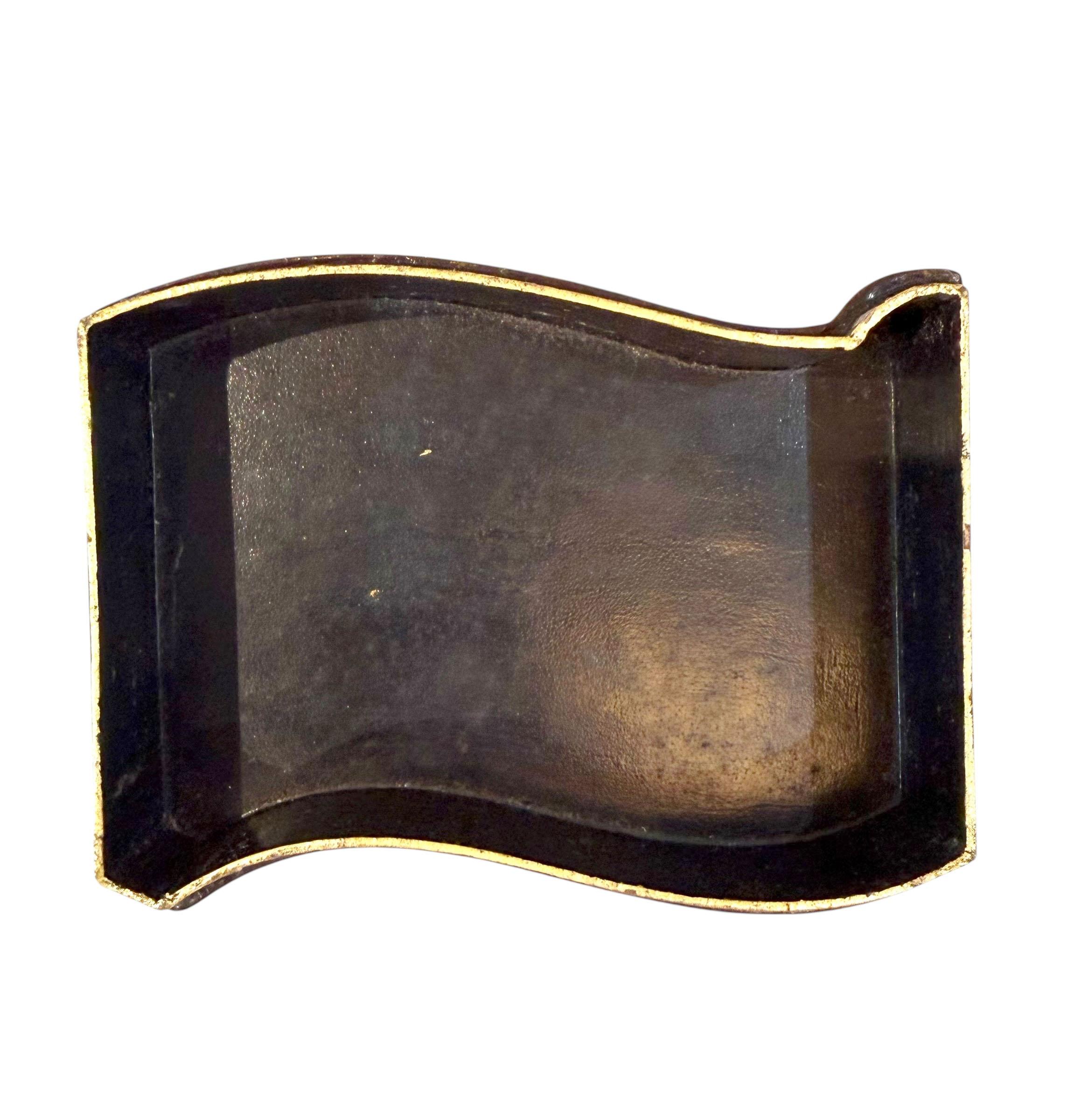 Chinese Black Lacquer Work Box For Sale 4