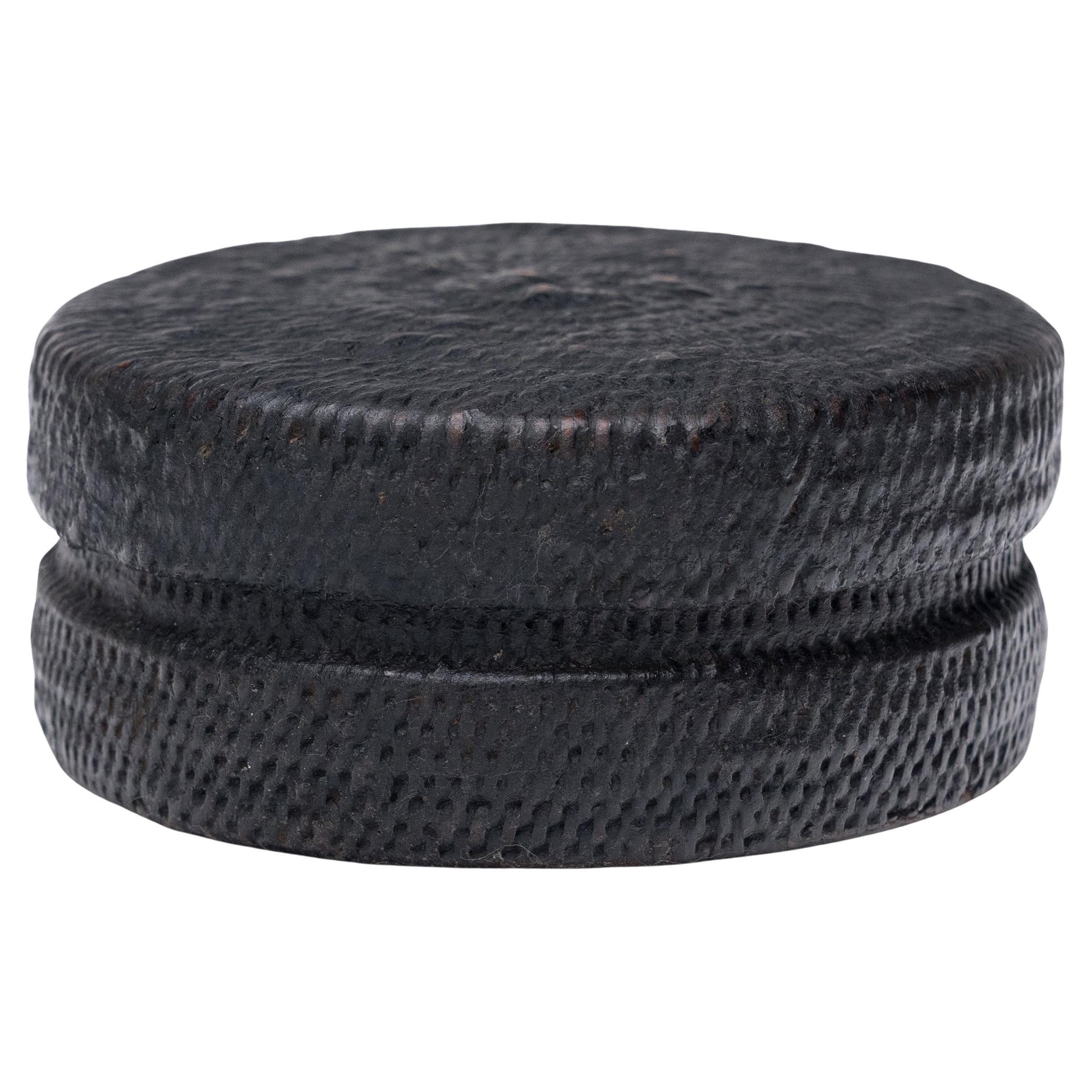 Chinese Black Lacquer Woven Box, c. 1900