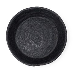 Chinese Black Lacquer Woven Plate, c. 1900