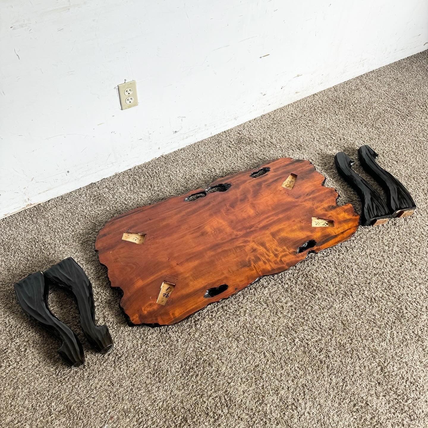Mother-of-Pearl Chinese Black Lacquered and Hand Painted With Mother of Pearl Inlay Coffee Table