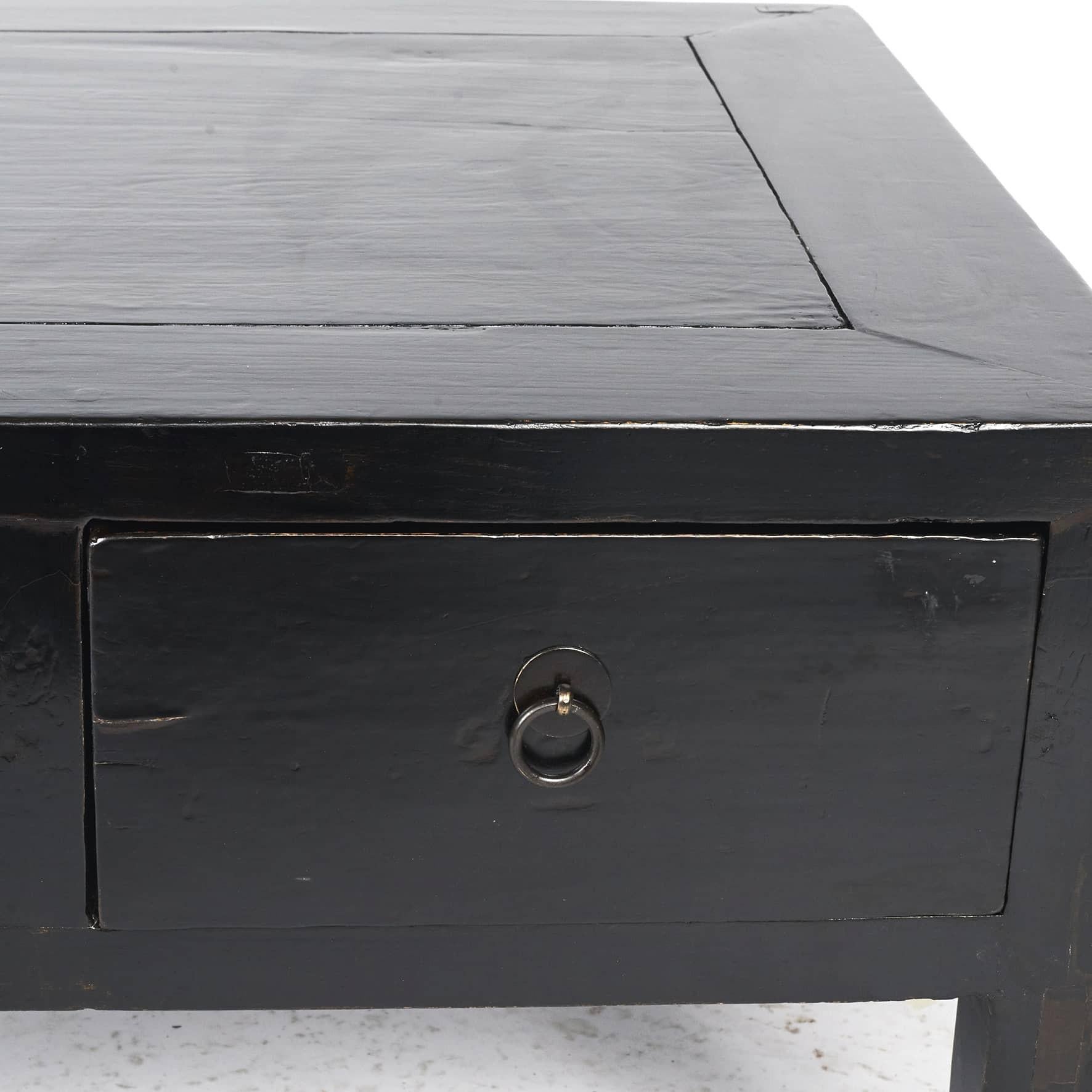 20th Century Chinese Black Lacquered Art Deco Coffee Table