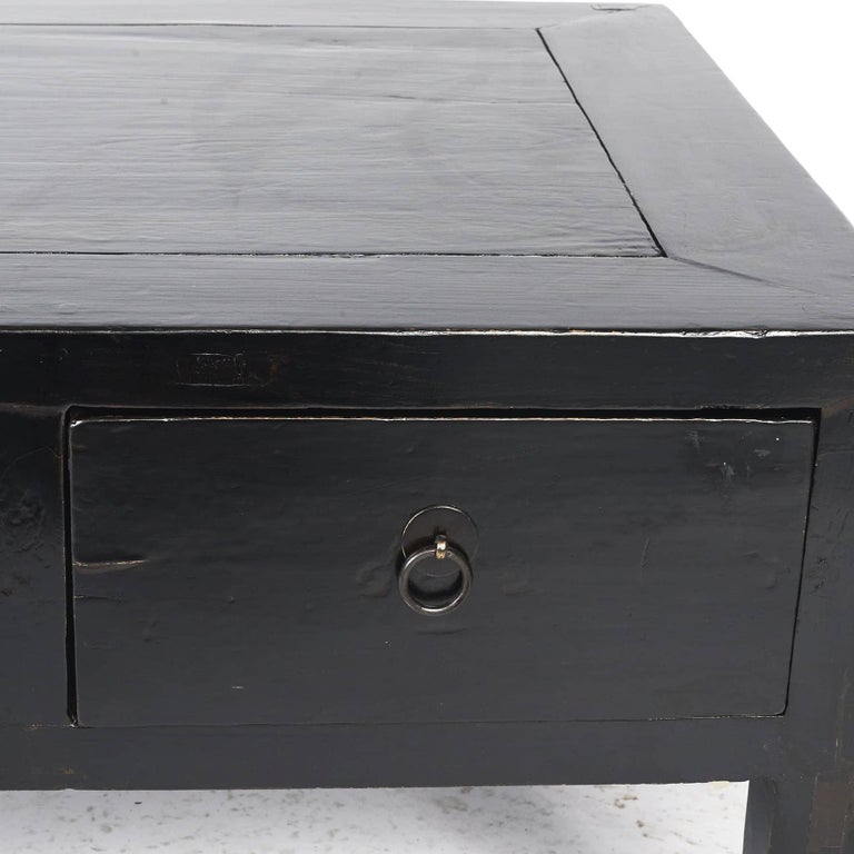 20th Century Chinese Black Lacquered Art Deco Coffee Table For Sale