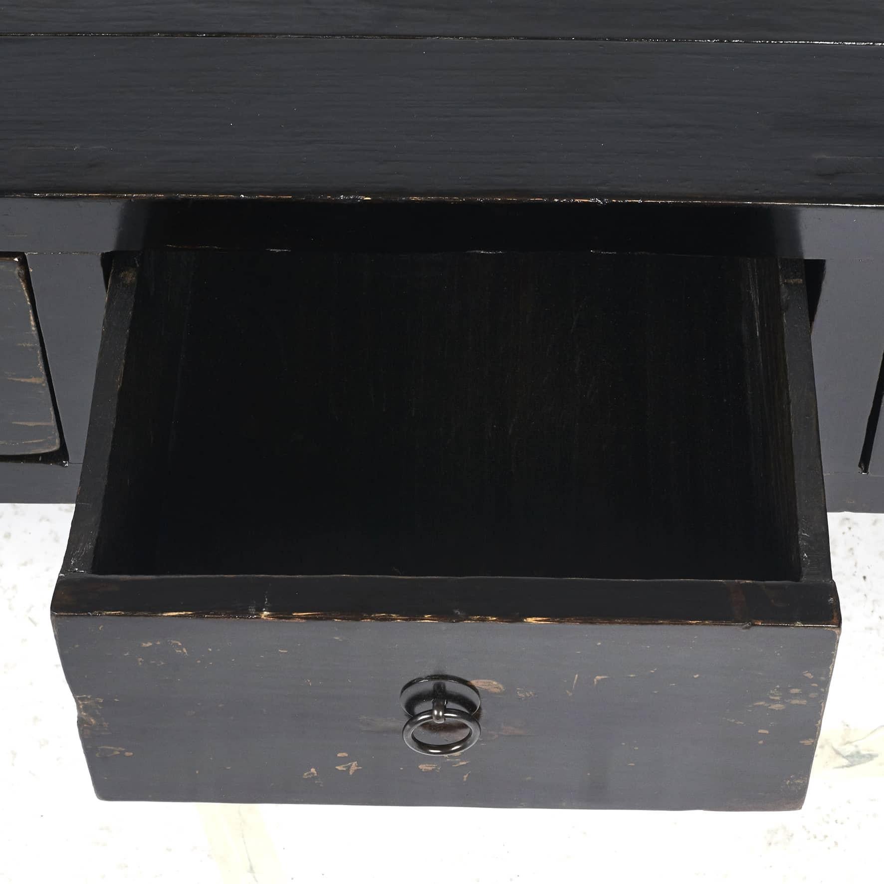 Chinese Black Lacquered Art Deco Coffee Table 1