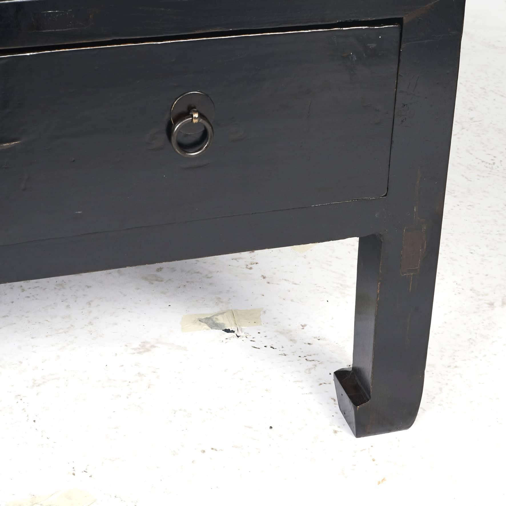 Chinese Black Lacquered Art Deco Coffee Table 2