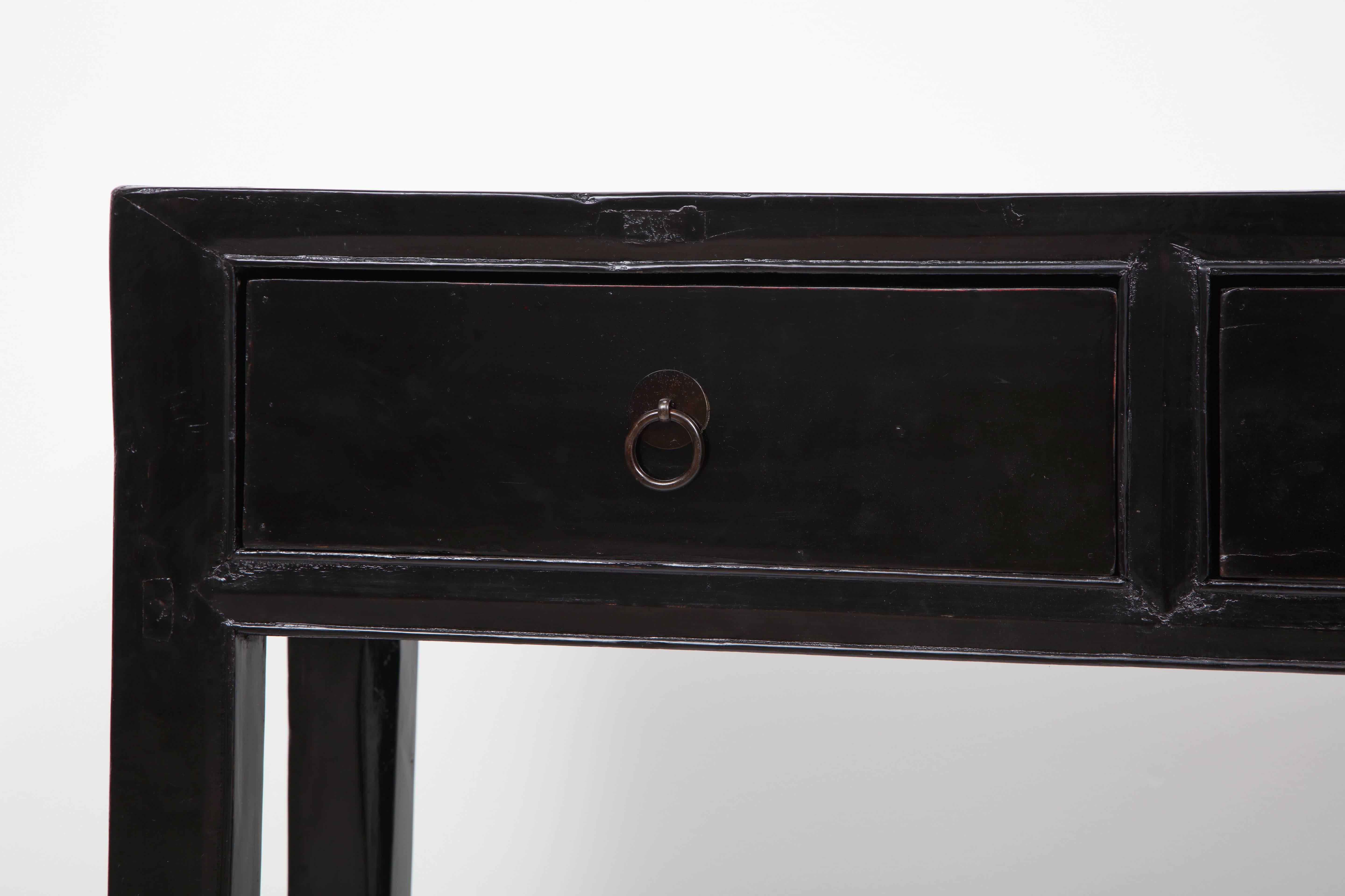 Other Chinese Black Lacquered Console, circa 1920s
