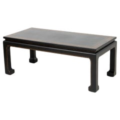 Chinese Black Lacquered Kang Table
