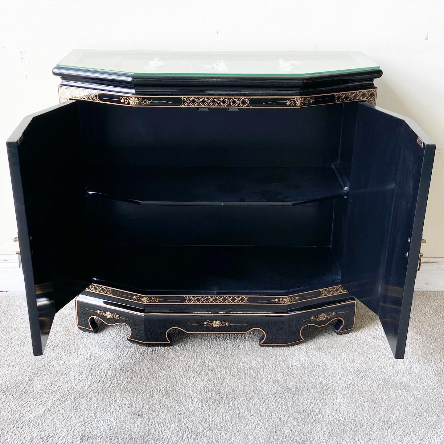 black lacquer mother of pearl furniture