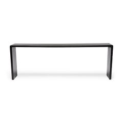 Chinese Black Lacquered Ribbon Table, 19th Century