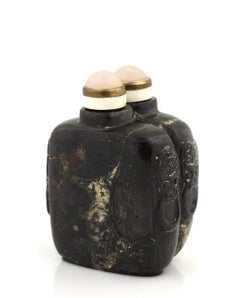 Chinese Black Marble Double Snuff Bottle