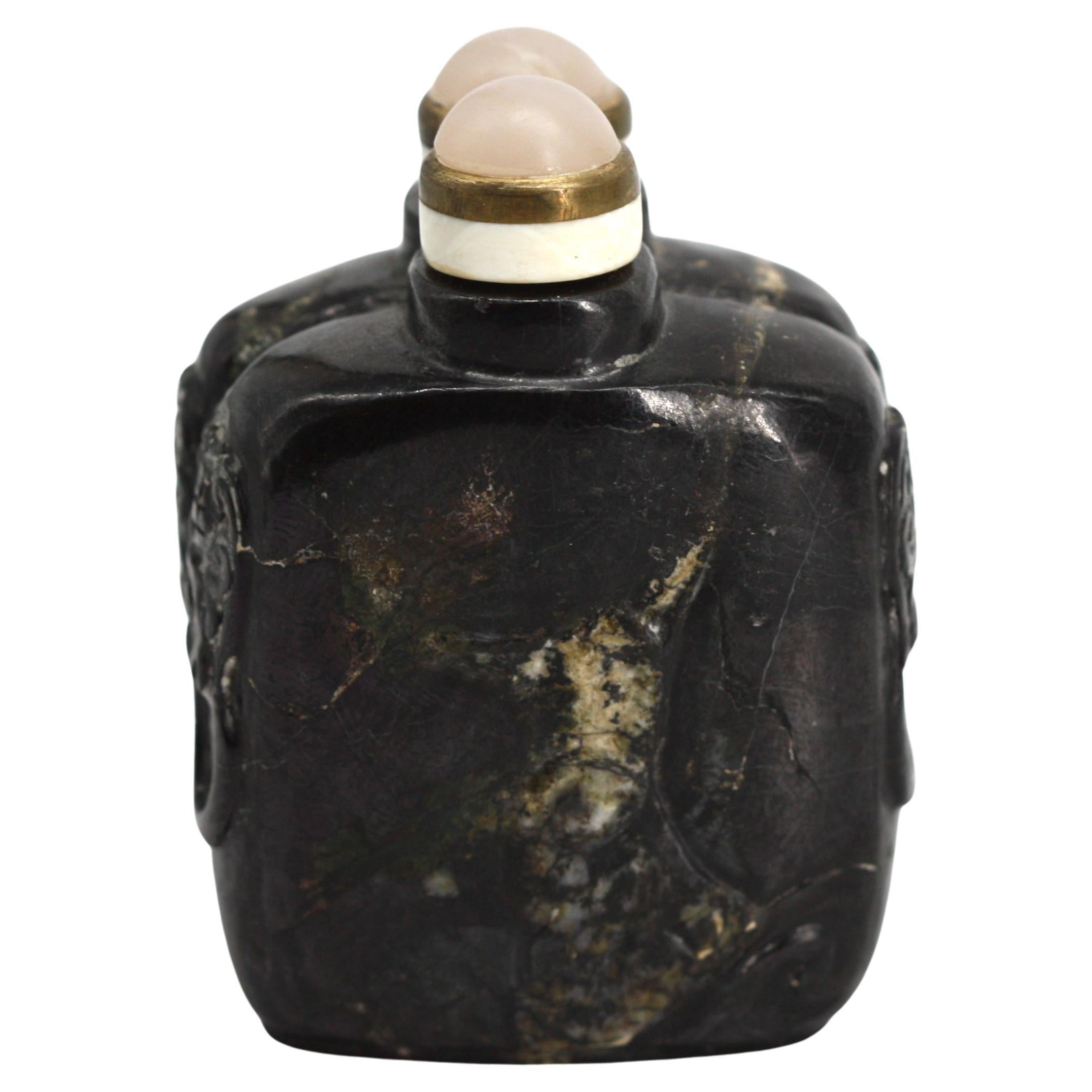 Chinese Black Marble Double Snuff Bottle