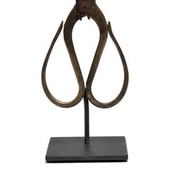 Chinese Blacksmith Iron Scissors on Mount, c. 1850