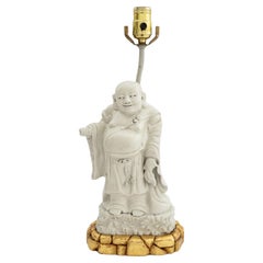 Escultura china de Buda Blanc de Chine como Lámpara
