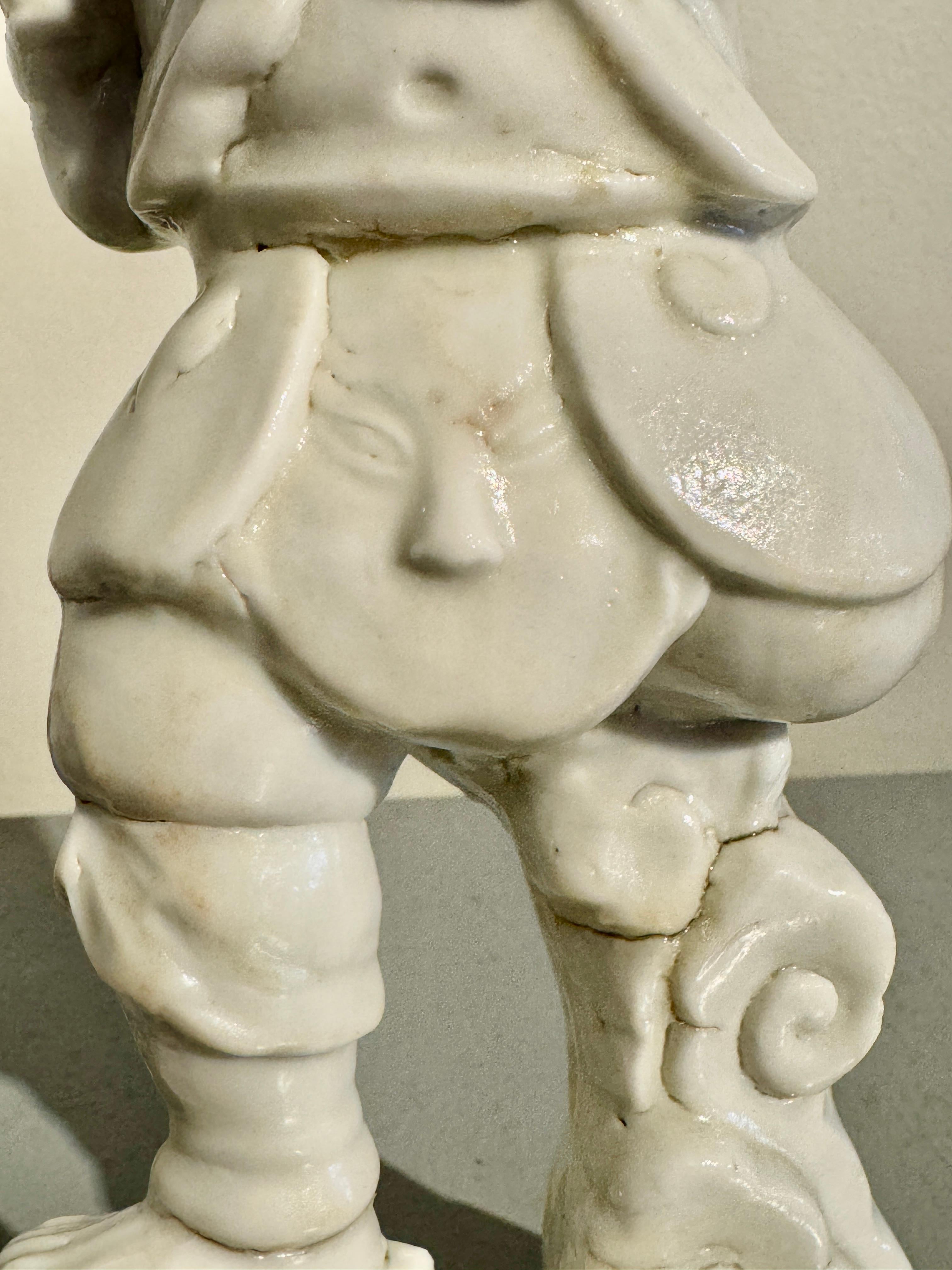 Chinese Blanc de Chine (Dehua) Figure of Kui Xing, Qing Dynasty, 19th Century For Sale 5