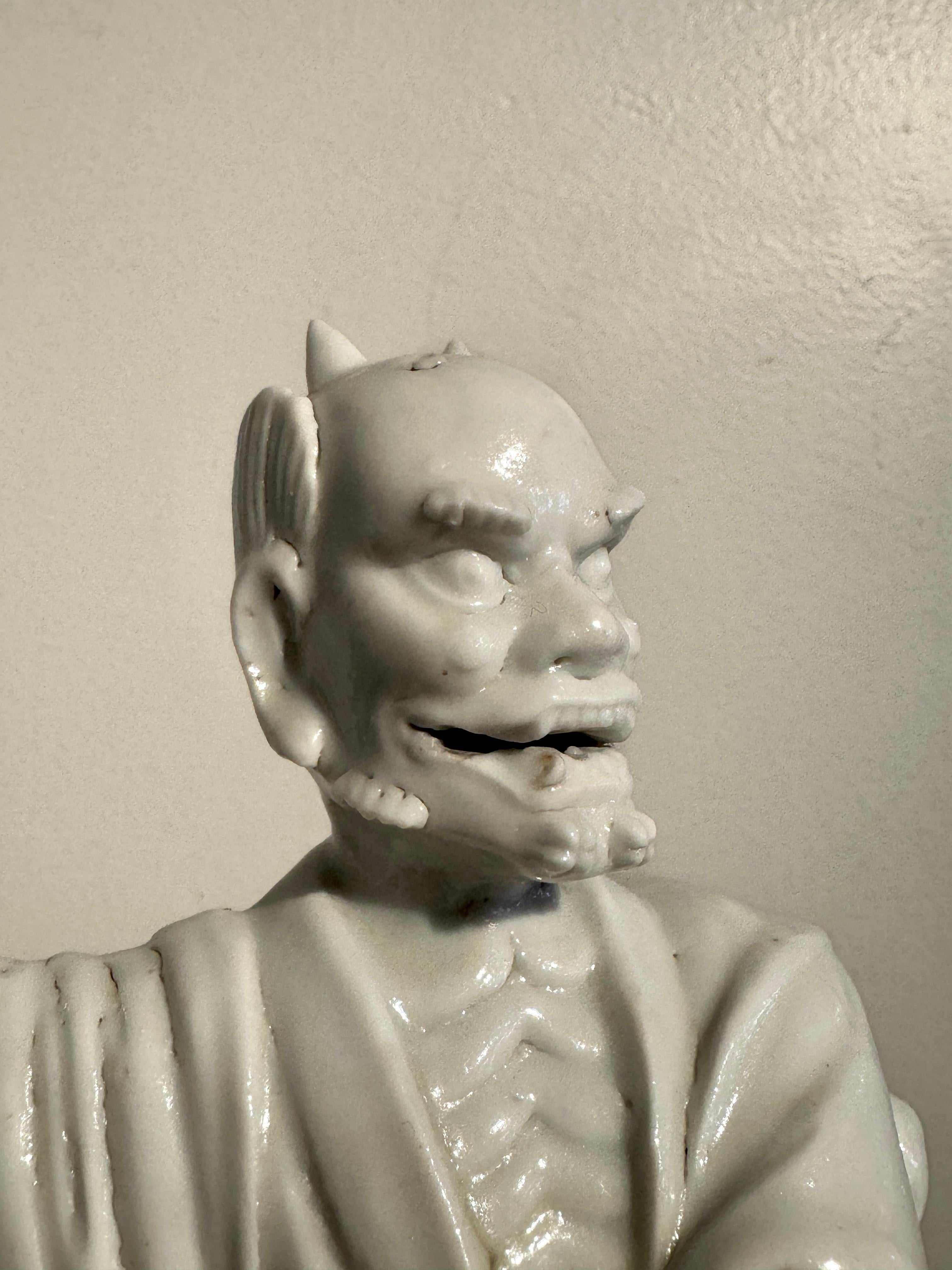 Chinese Blanc de Chine (Dehua) Figure of Kui Xing, Qing Dynasty, 19th Century For Sale 4