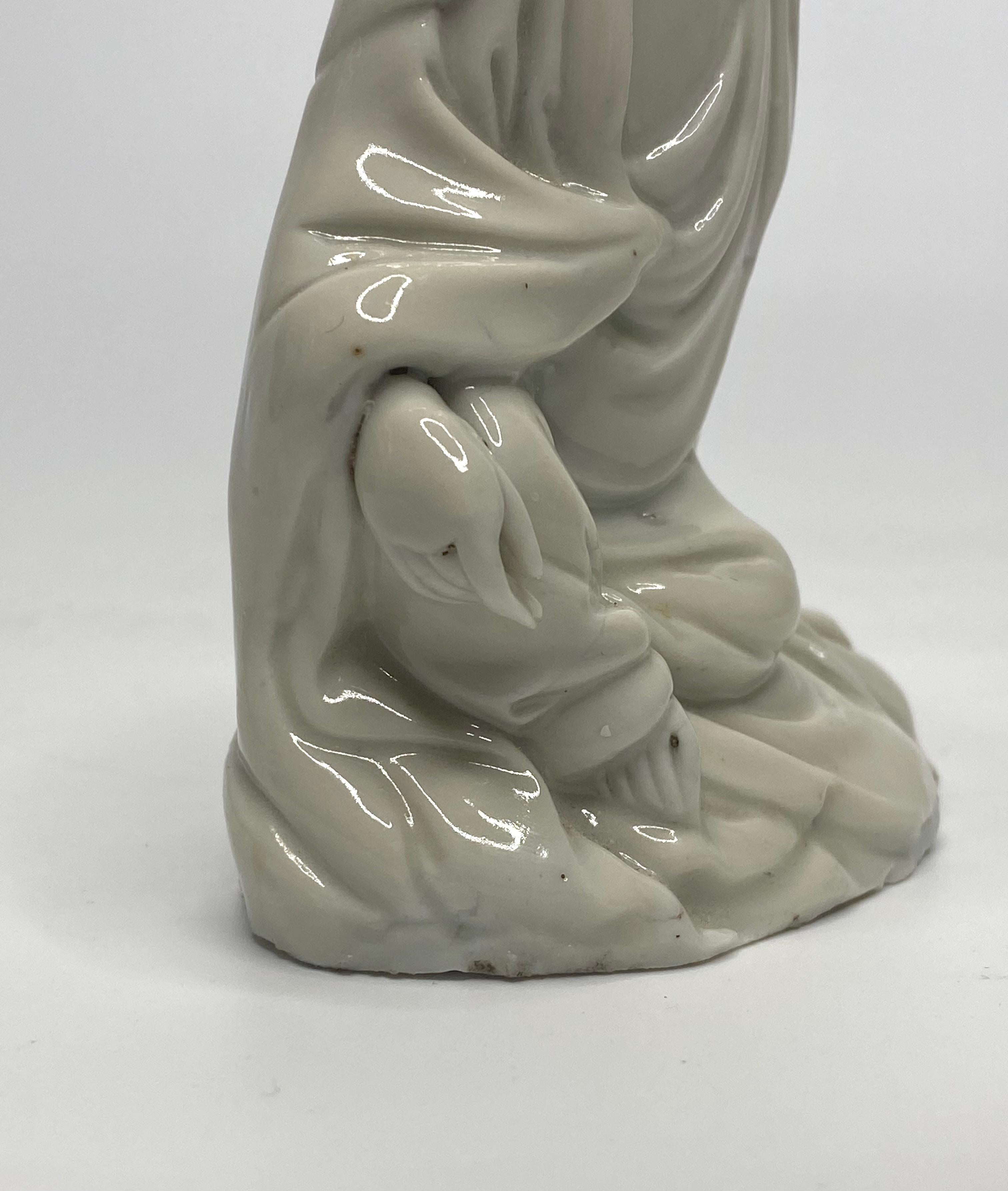 18th Century and Earlier Chinese Blanc De Chine Guanyin, Dehua, 17th C. Kangxi Period