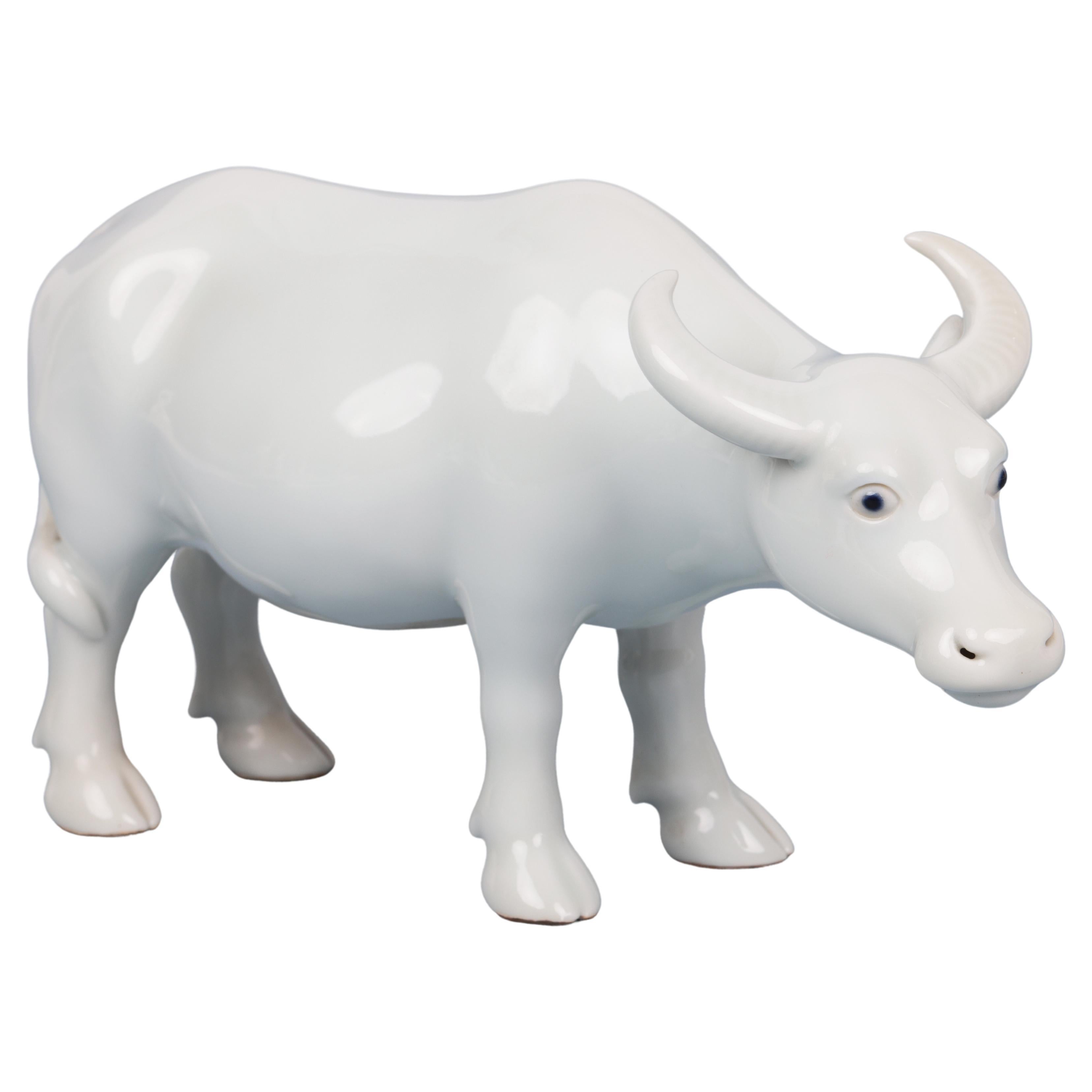 Chinese Blanc De Chine Model of a Water Buffalo