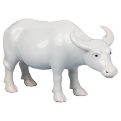 Chinese Blanc De Chine Model of a Water Buffalo