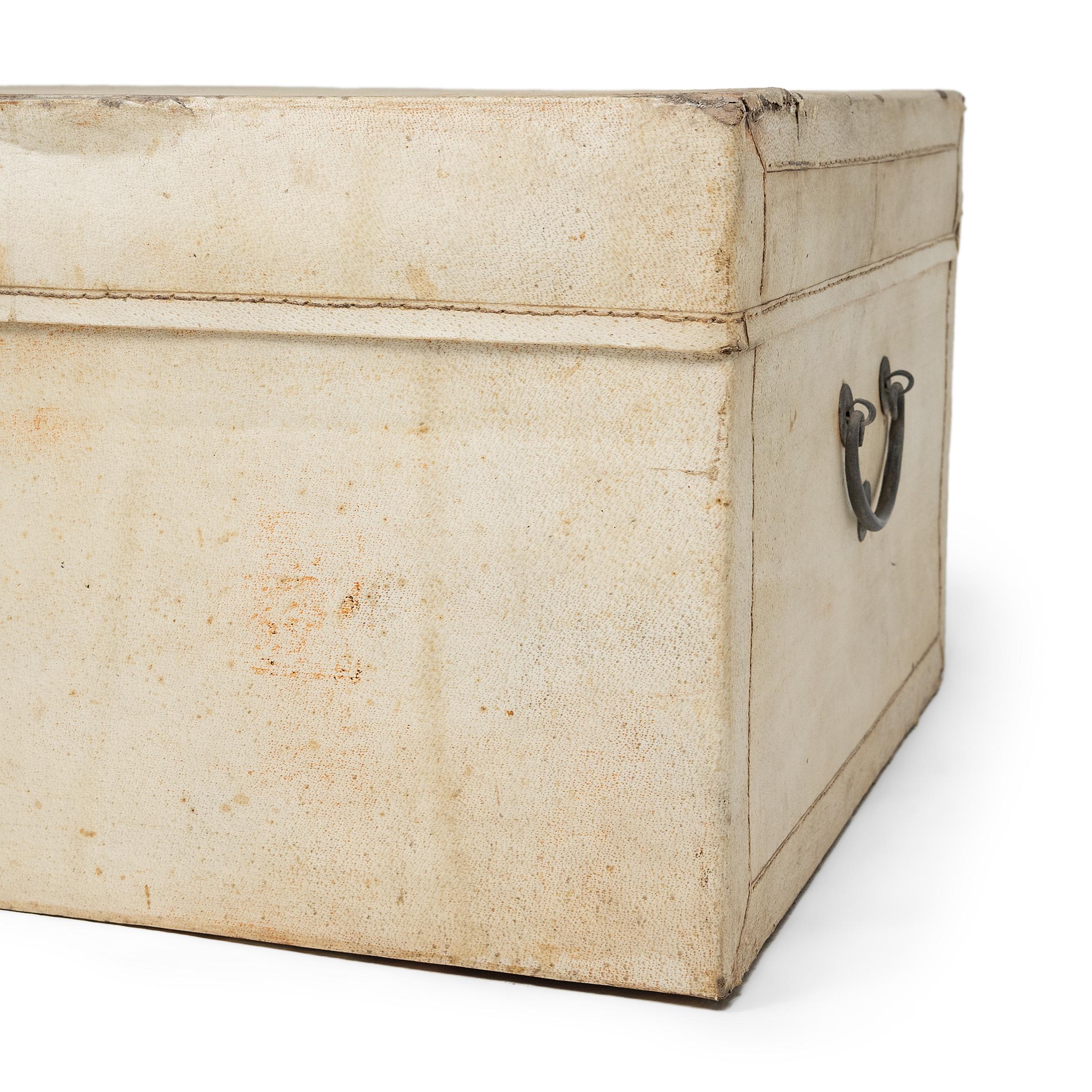 Chinese Blonde Hide Storage Trunk, c. 1800 For Sale 6