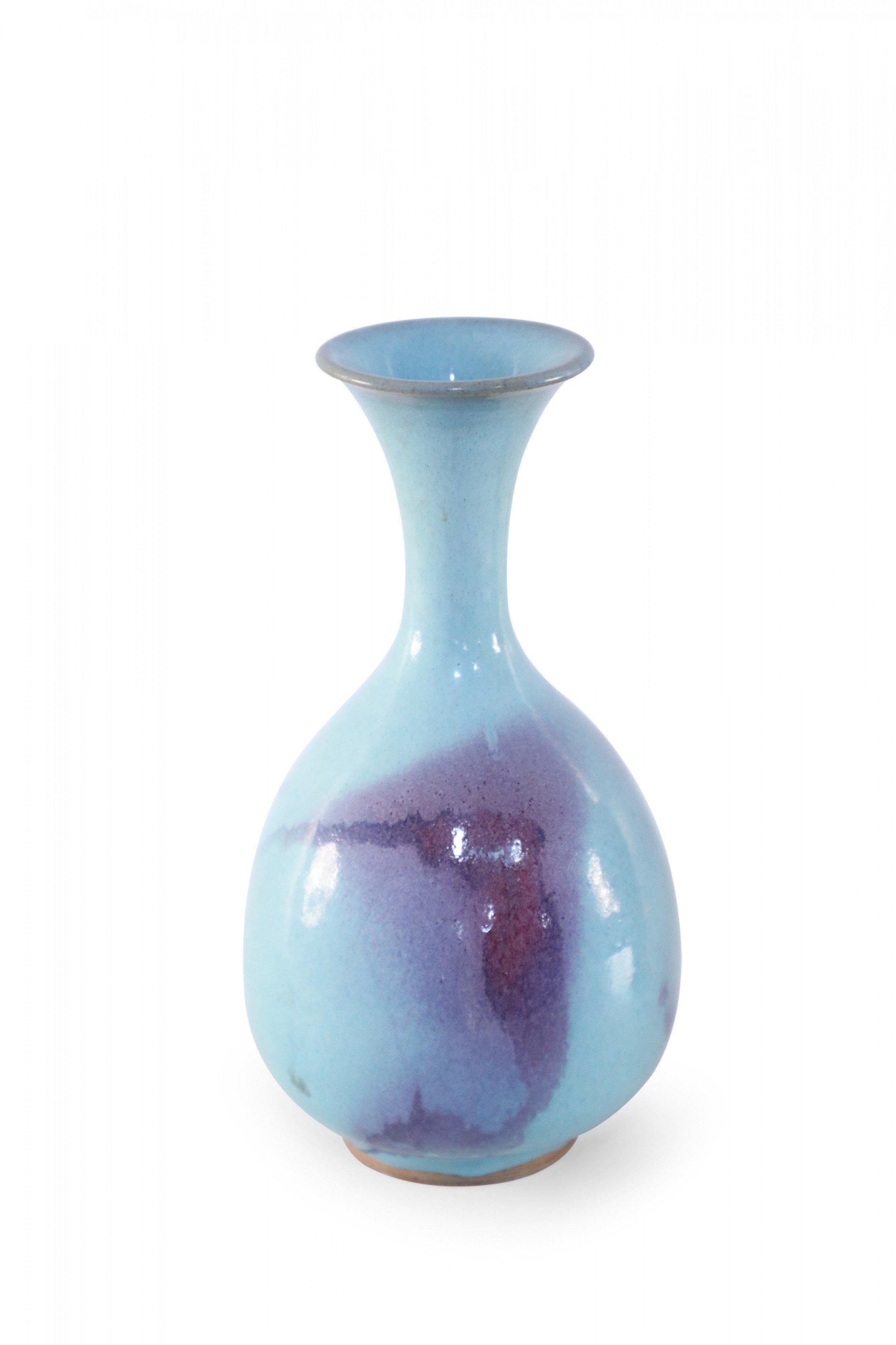 Chinese Blue and Purple Glazing Porcelain Vase In Good Condition In New York, NY