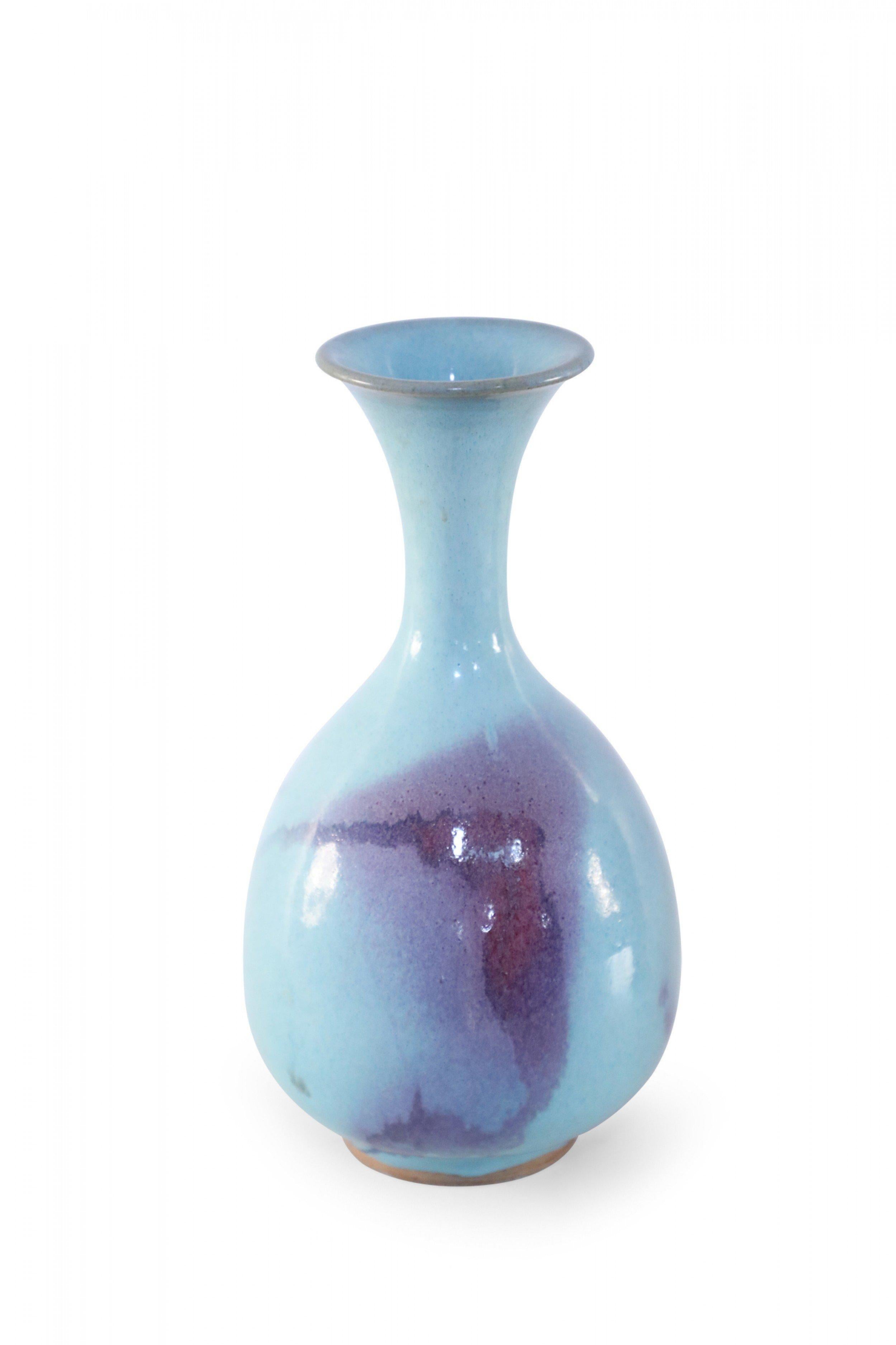 Cinese Vaso di porcellana cinese con smaltatura blu e viola in vendita