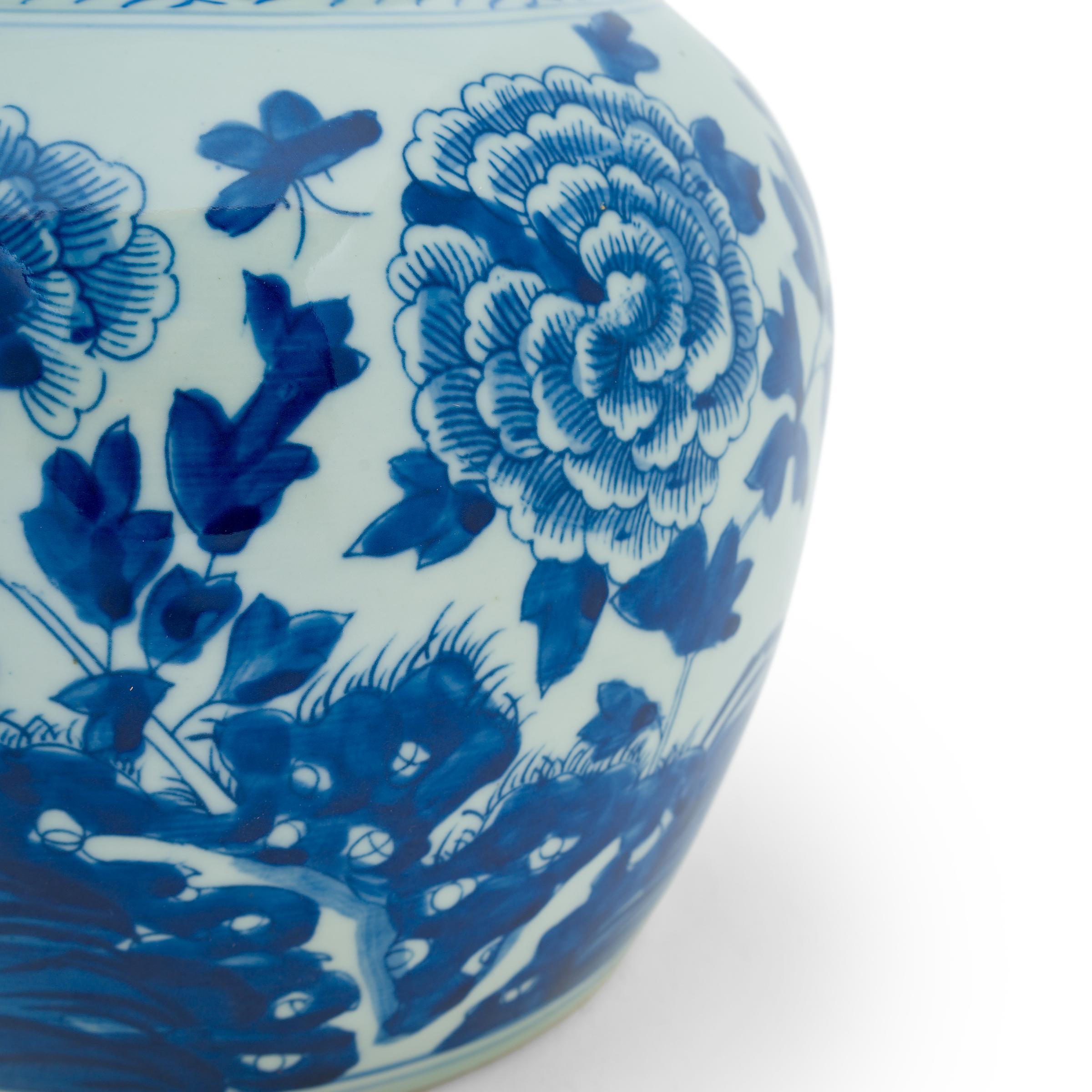 Contemporary Chinese Blue and White Apothecary Jar