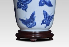 Chinese Blue and White Baluster Vase Lamp