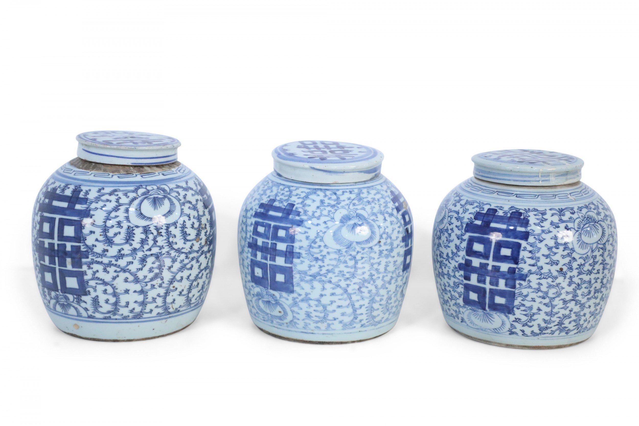 light blue ginger jars