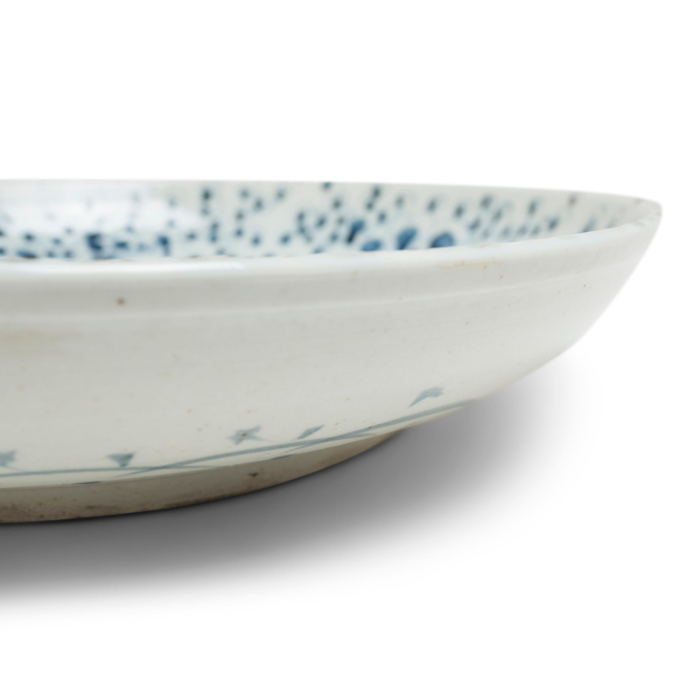 Porcelain Chinese Blue and White Charger, c. 1900