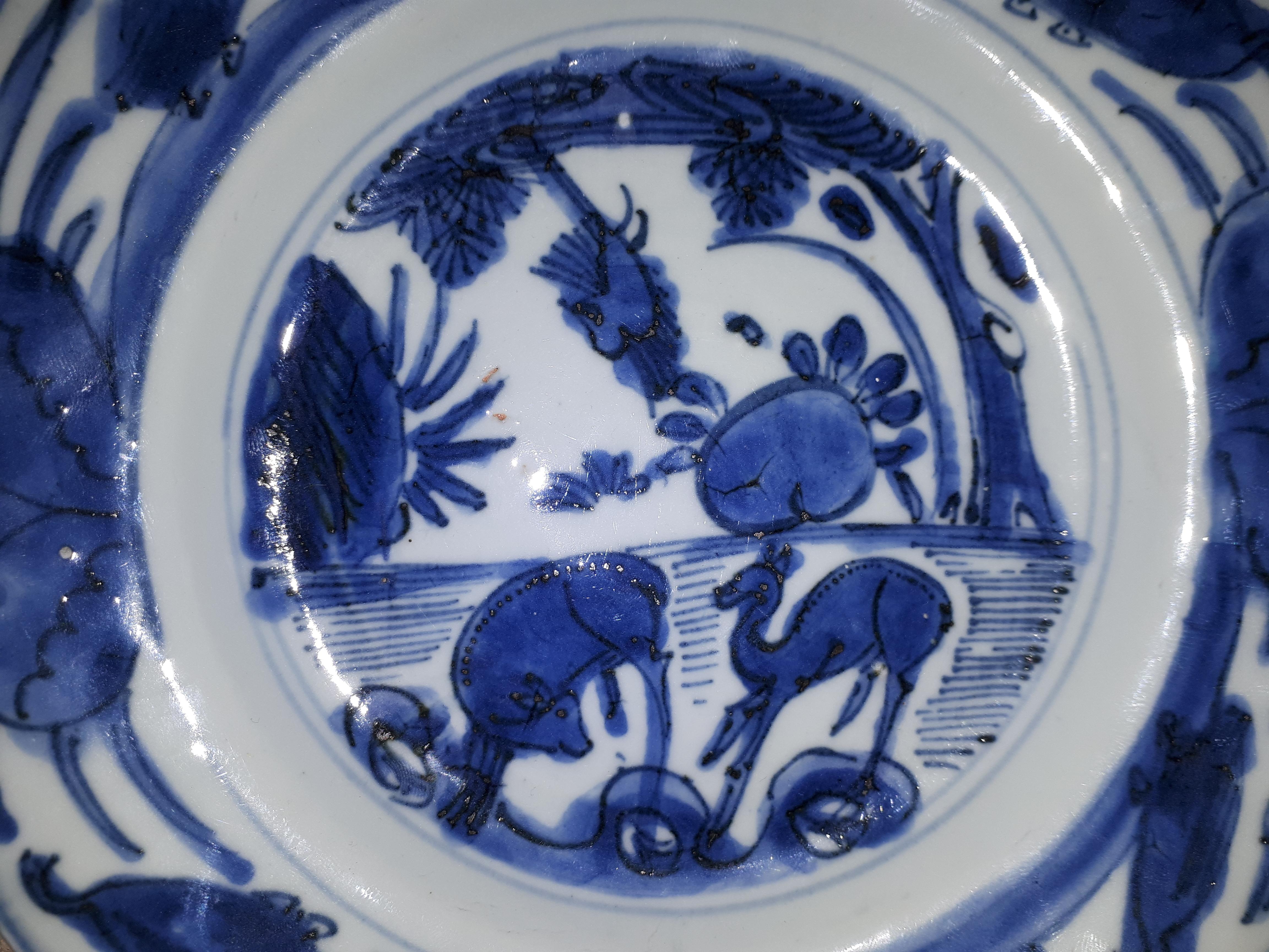Chinese Blue And White Dish, China Jiajing Period In Good Condition For Sale In Saverne, Grand Est