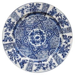 Vintage Chinese Blue And White Dish, China Kangxi Period