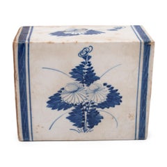 Chinese Blue and White Floral Headrest