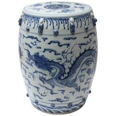 Chinese Blue and White Garden Stool