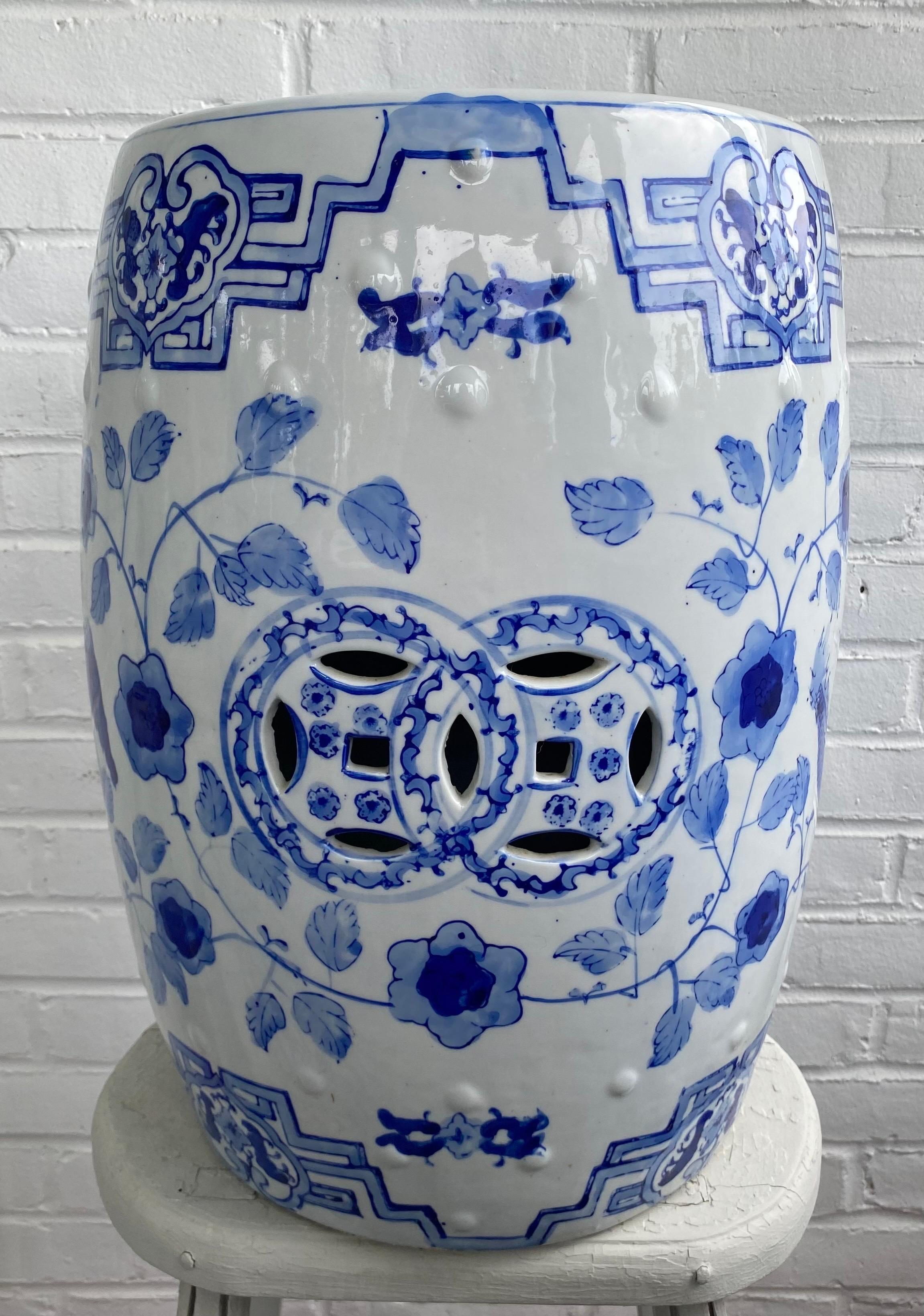 Chinese blue and white garden seat/stool/table.
