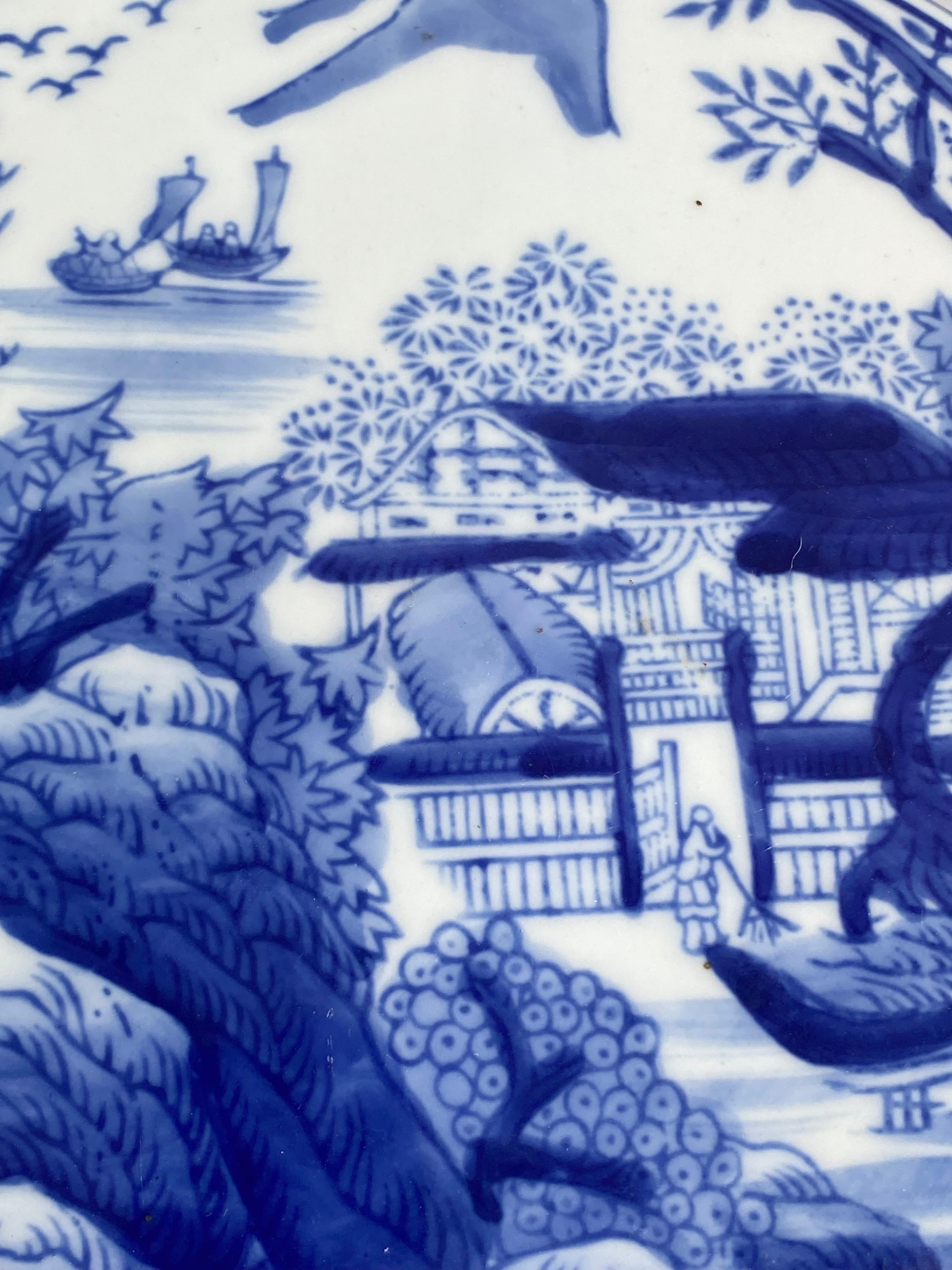 20ième siècle Tabouret/assise de jardin chinois bleu et blanc en vente