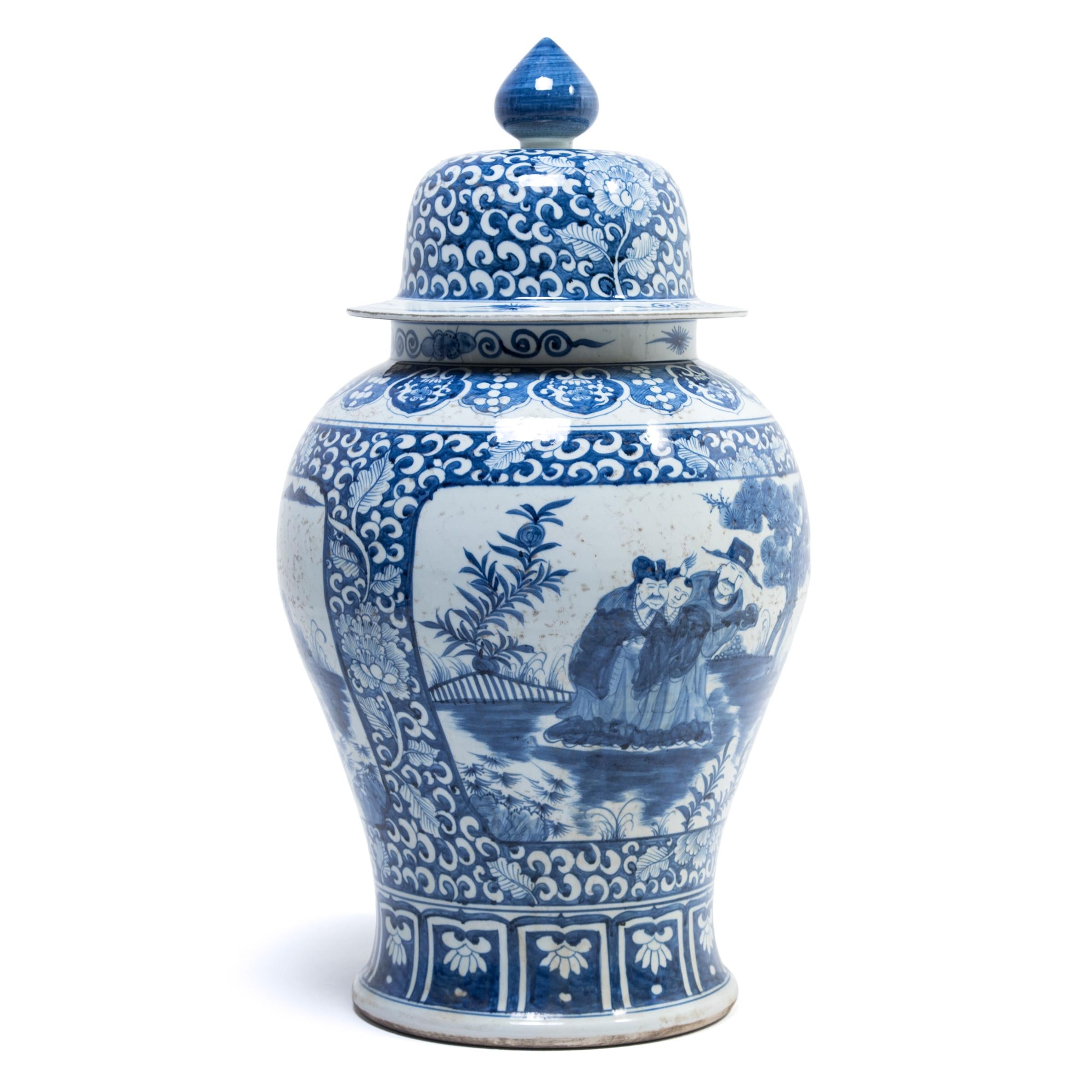 Long ago, ginger jars were used to store valuable spices and transport them from markets in the east to buyers in the west, hence their name. But, the containers have been collected mainly as decorative objects for the last 200 years when demand for