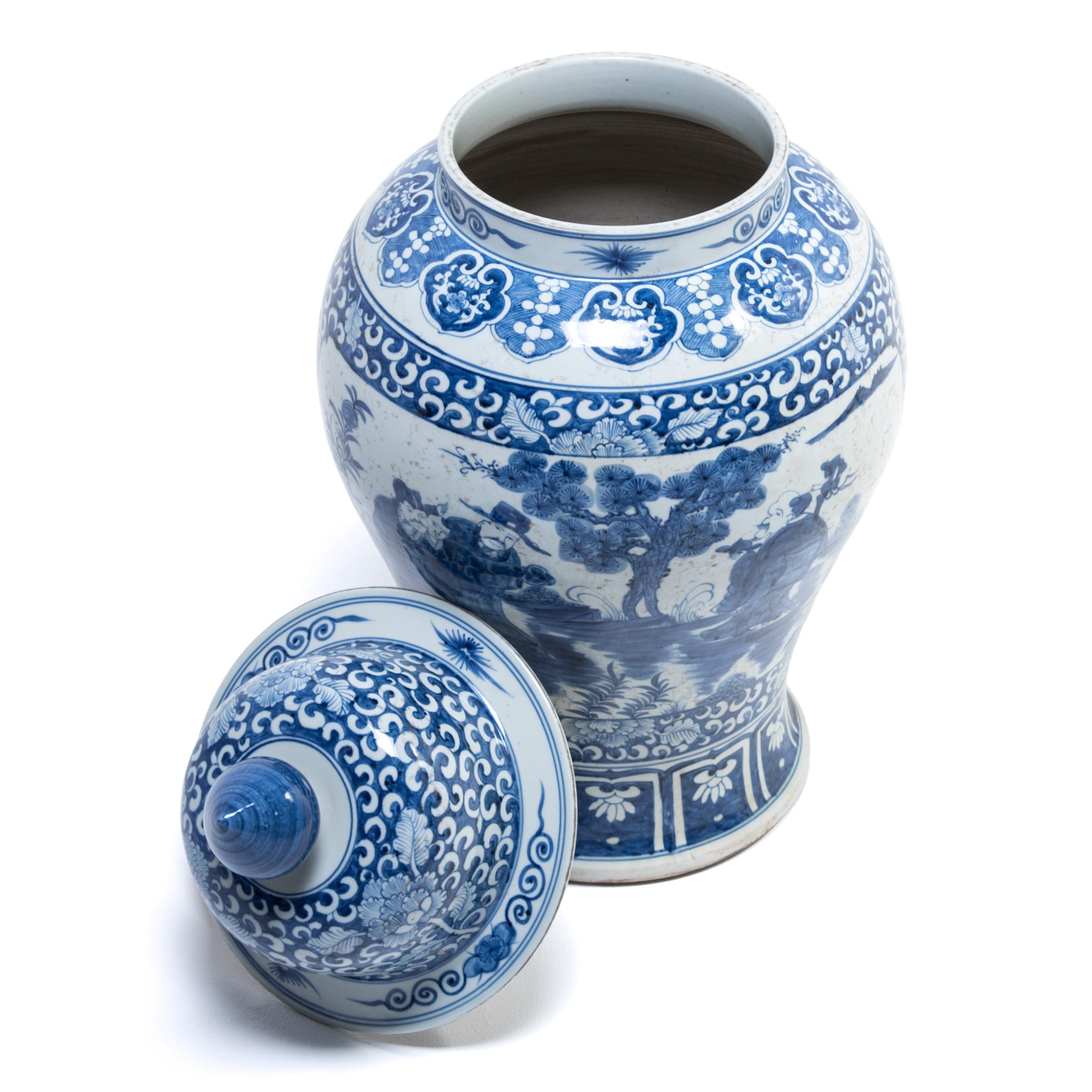 Contemporary Chinese Blue and White Ginger Jar