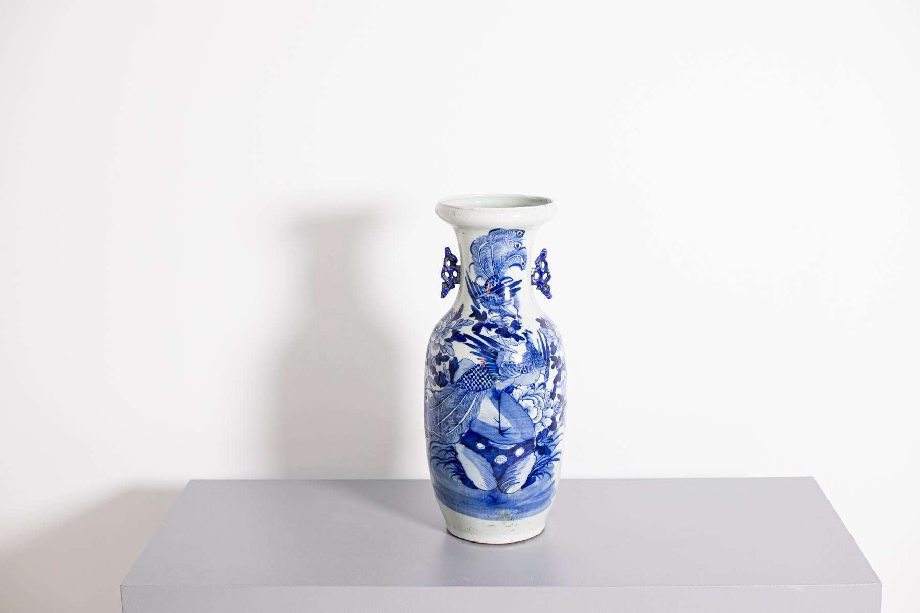 Chinese Blue and White Painted Porcelain Vase 5