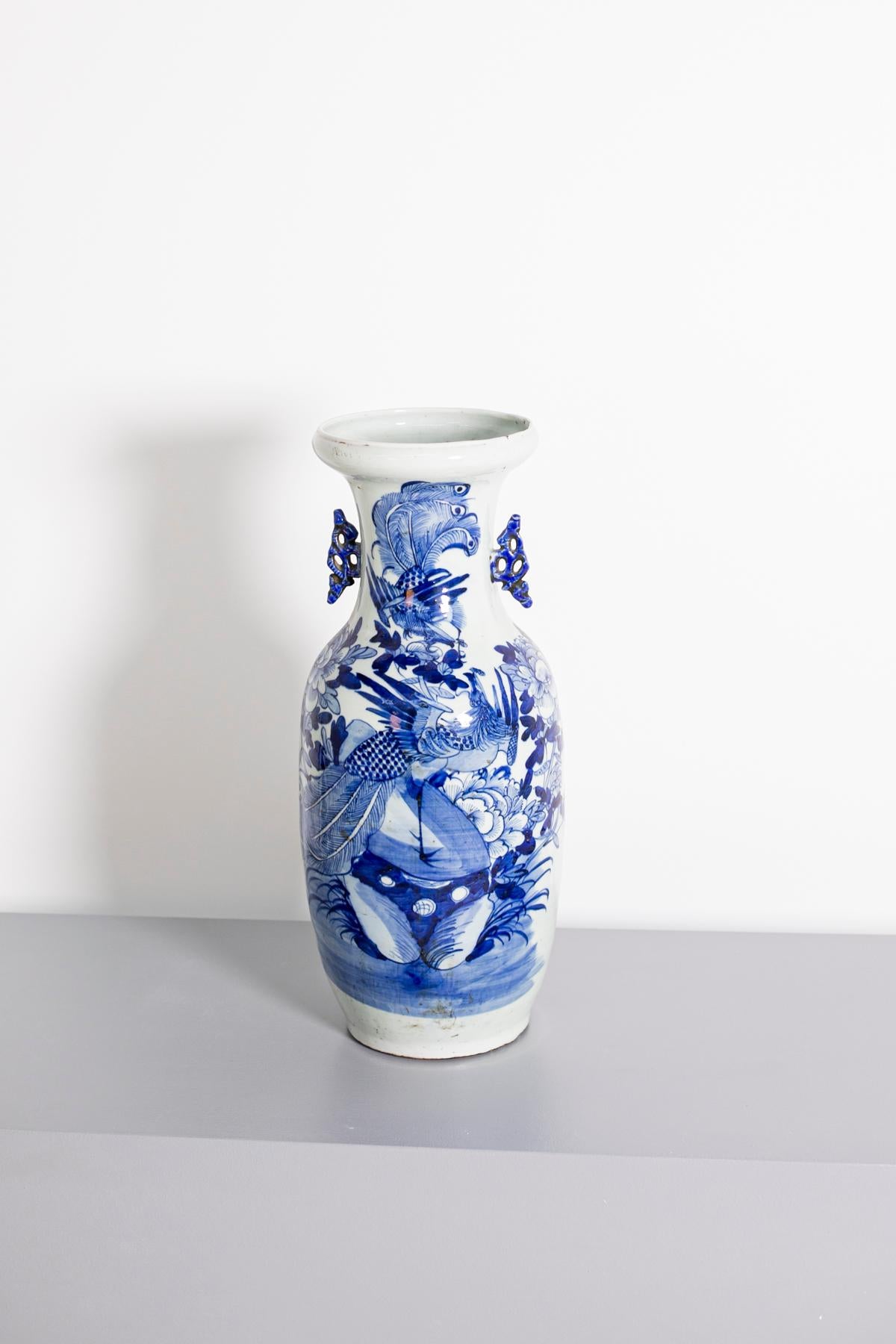 Chinese Blue and White Painted Porcelain Vase 2