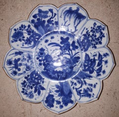 Chinese Blue And White Plate, China Kangxi Period