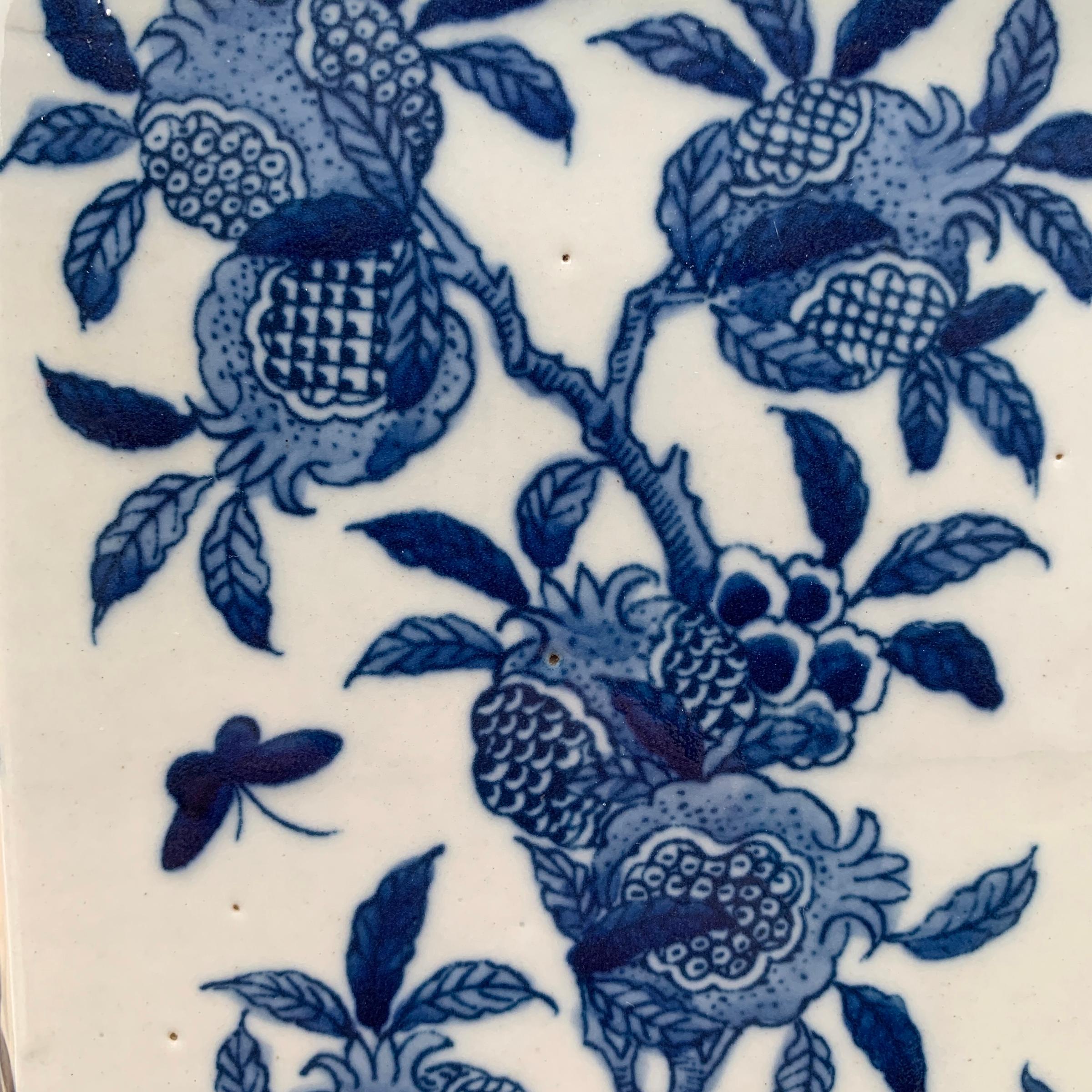 Porcelain Chinese Blue and White Pomegranate Jar