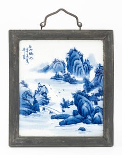 Chinese Blue and White Porcelain Plaques, 3