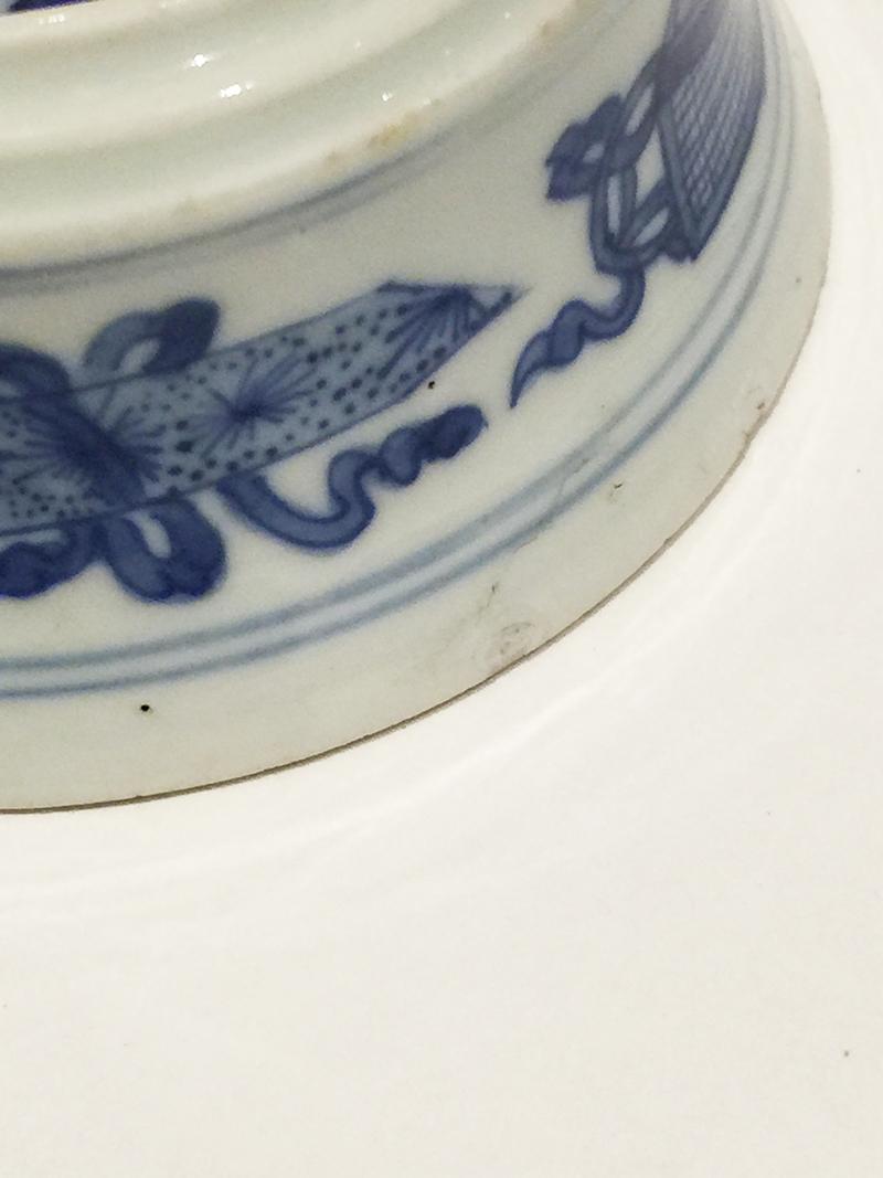 Chinesische Salzstreuer aus blauem und weißem Porzellan, Kangxi im Zustand „Gut“ im Angebot in Delft, NL