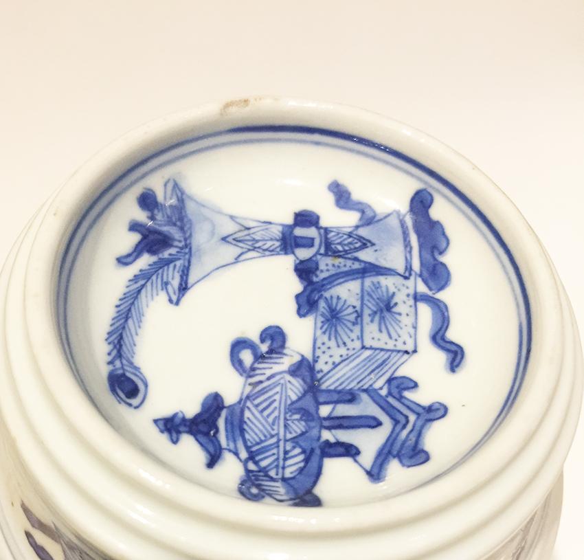 Chinesische Salzstreuer aus blauem und weißem Porzellan, Kangxi im Angebot 5
