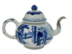 Chinesische Teekanne aus blauem und weißem Porzellan mit Sechs-Zeichen-Marke, um 1700