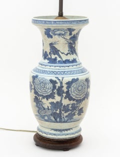 Chinese Blue and White Porcelain Vase as Lamp
