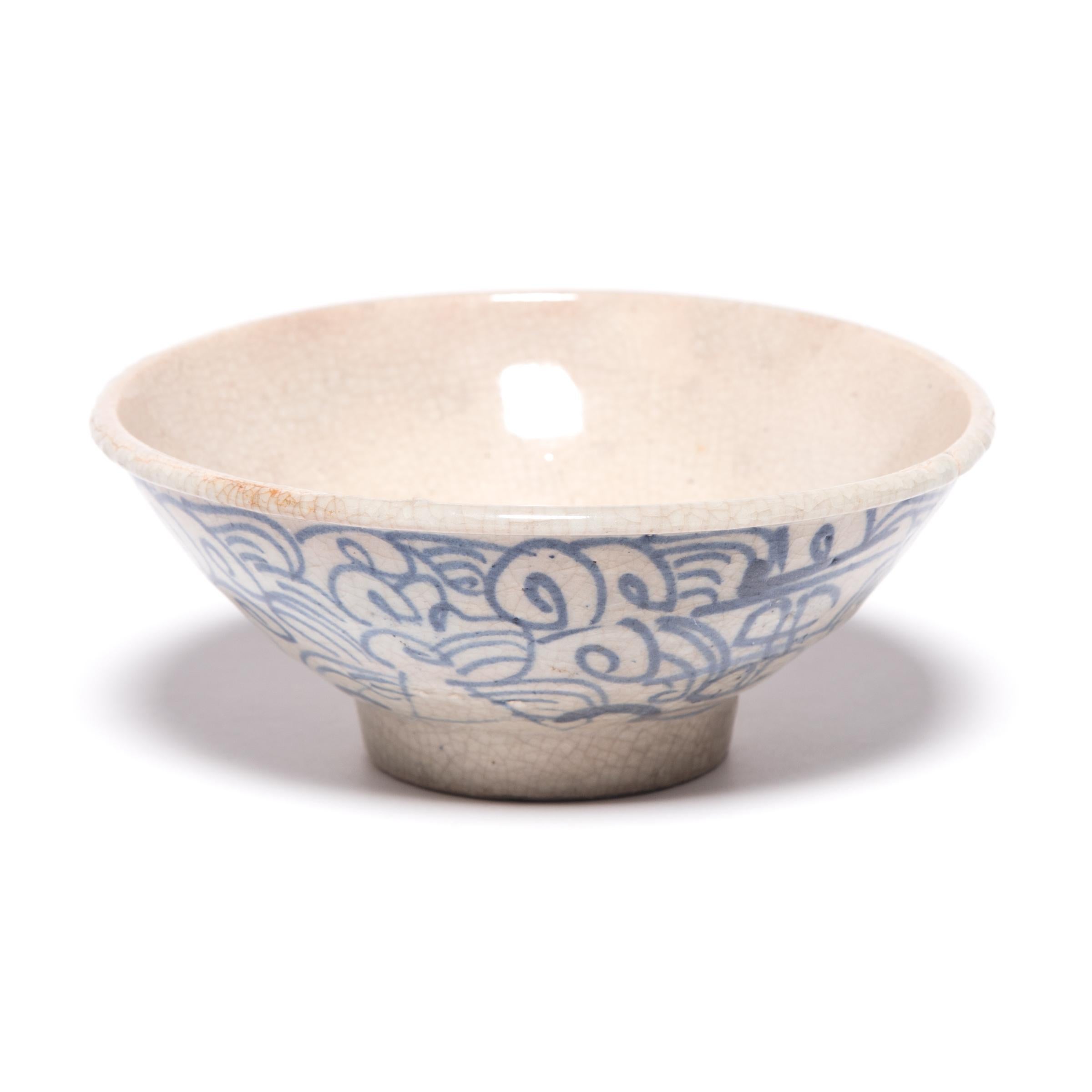 Qing Chinese Blue and White Rice Bowl, circa 1900